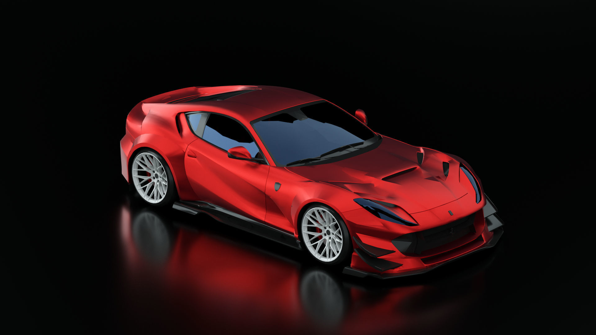 Ferrari 812 - Red 3D model  Free 3D model_1