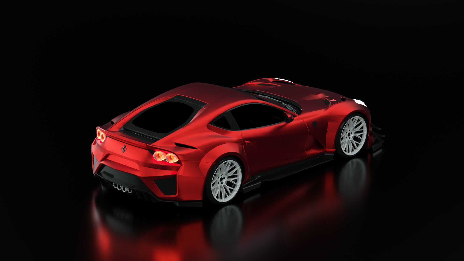 Ferrari 812 - Red 3D model  Free 3D model_3