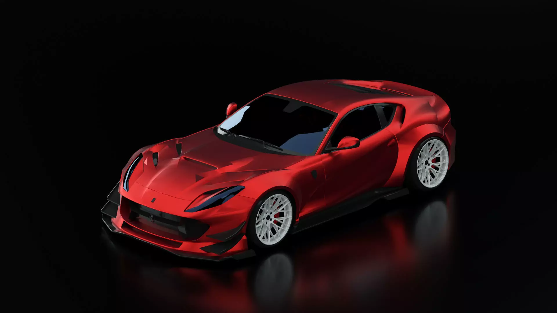 Ferrari 812 - Red 3D model  Free 3D model_0