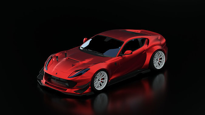 Ferrari 812 - Red 3D model  Free 3D model