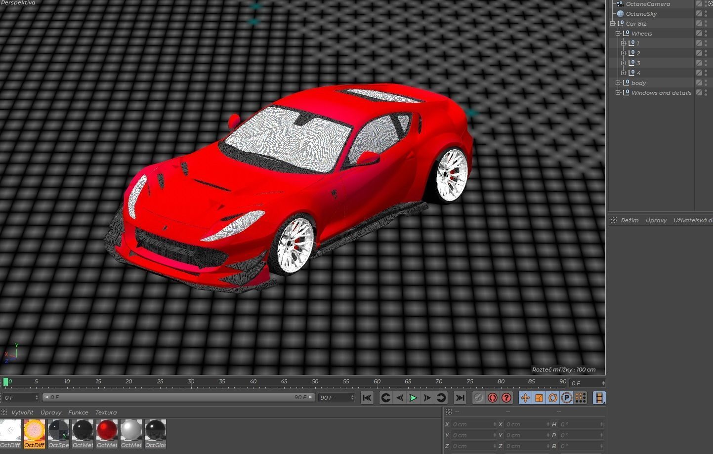 Ferrari 812 - Red 3D model  Free 3D model_7