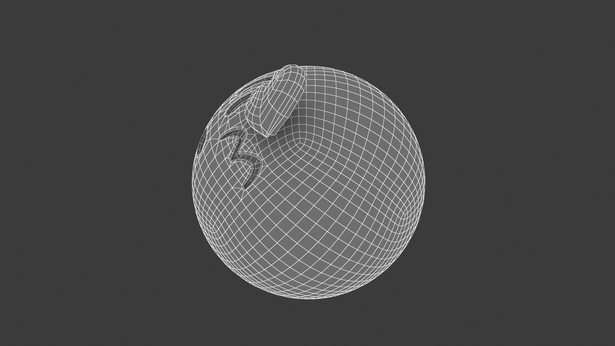 Apple Face Blowing a Kiss 3D model_9