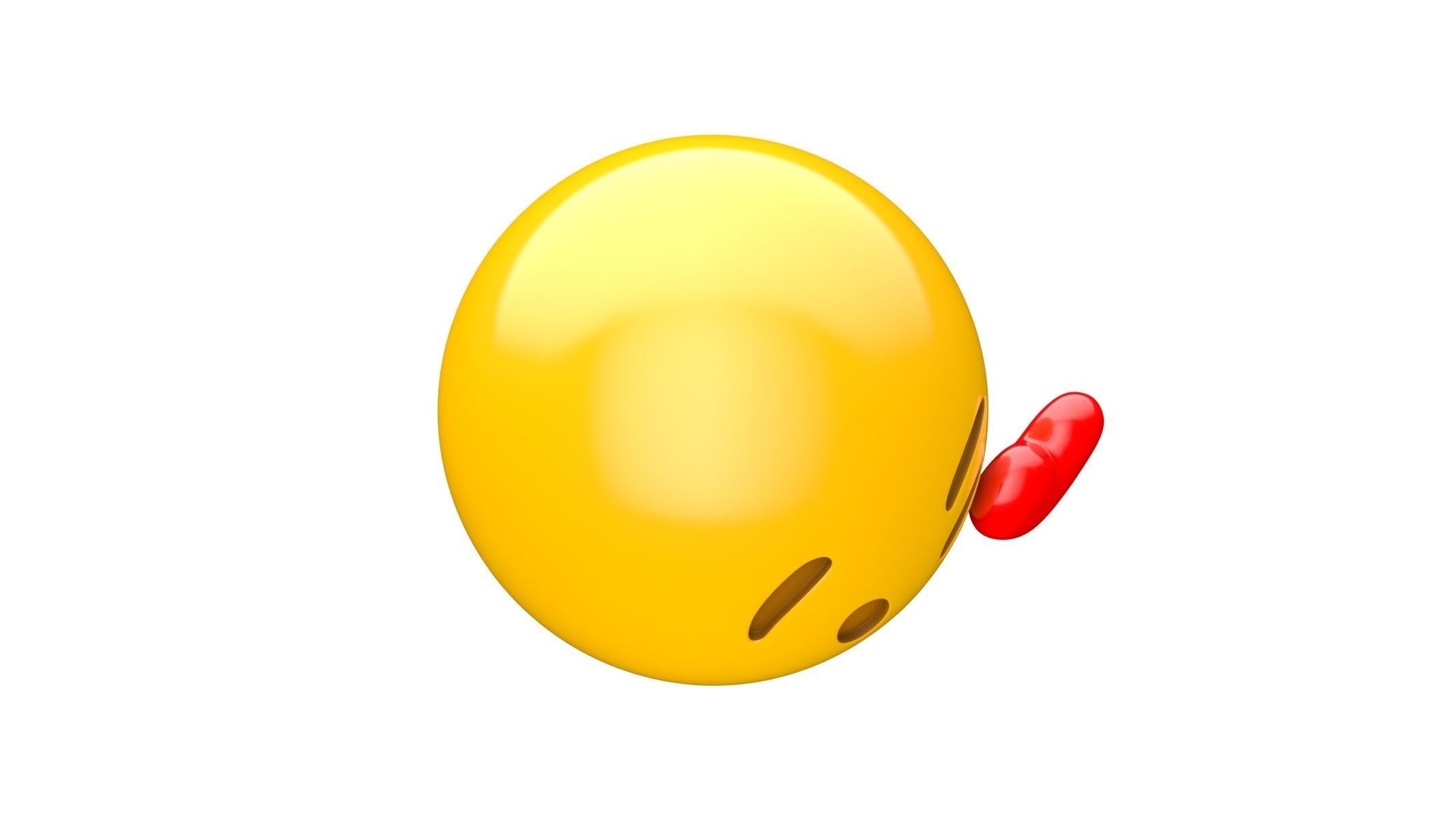 Apple Face Blowing a Kiss 3D model_3