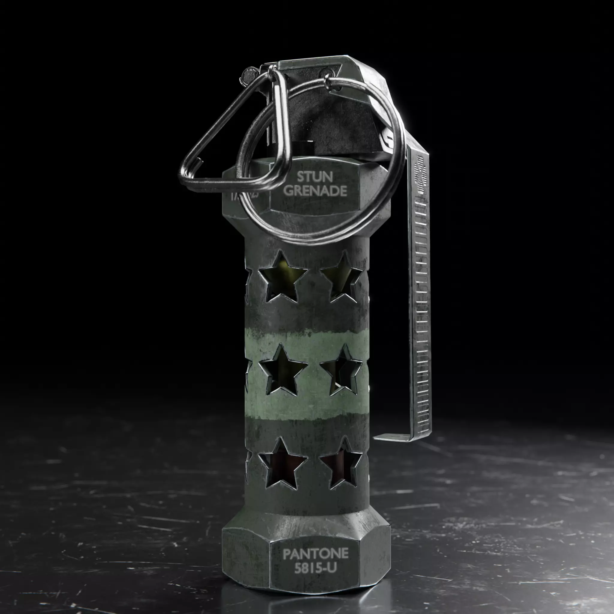 M84 Stun Grenade Flashbang Game Ready Low-poly 3D model