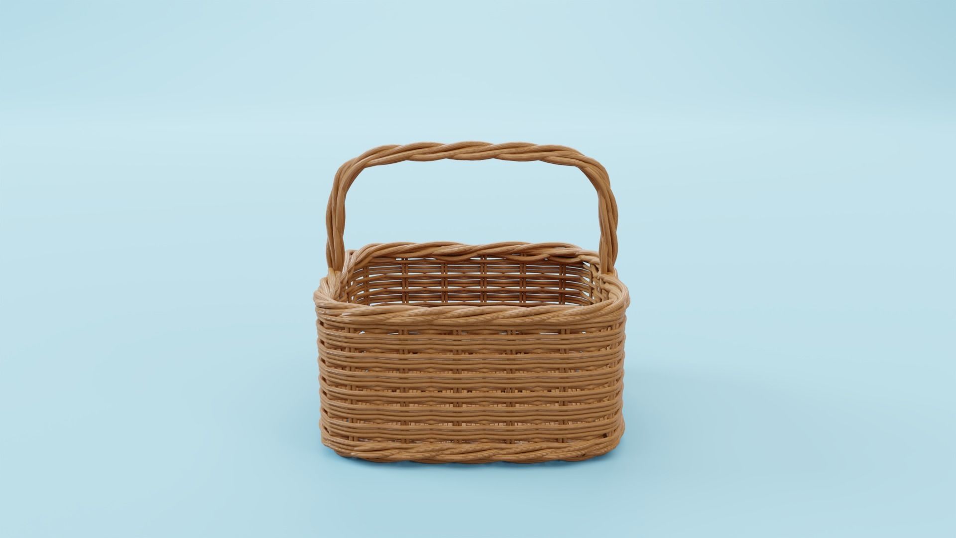 Wicker fruit basket 3D Model 3D model_2
