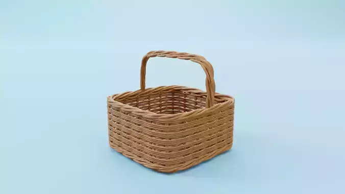 Wicker fruit basket 3D Model