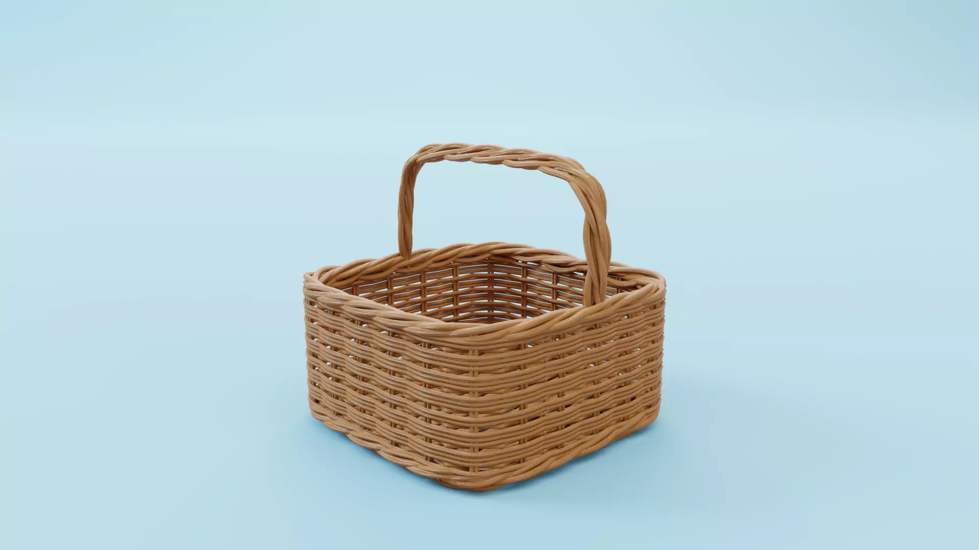 Wicker fruit basket 3D Model 3D model_0