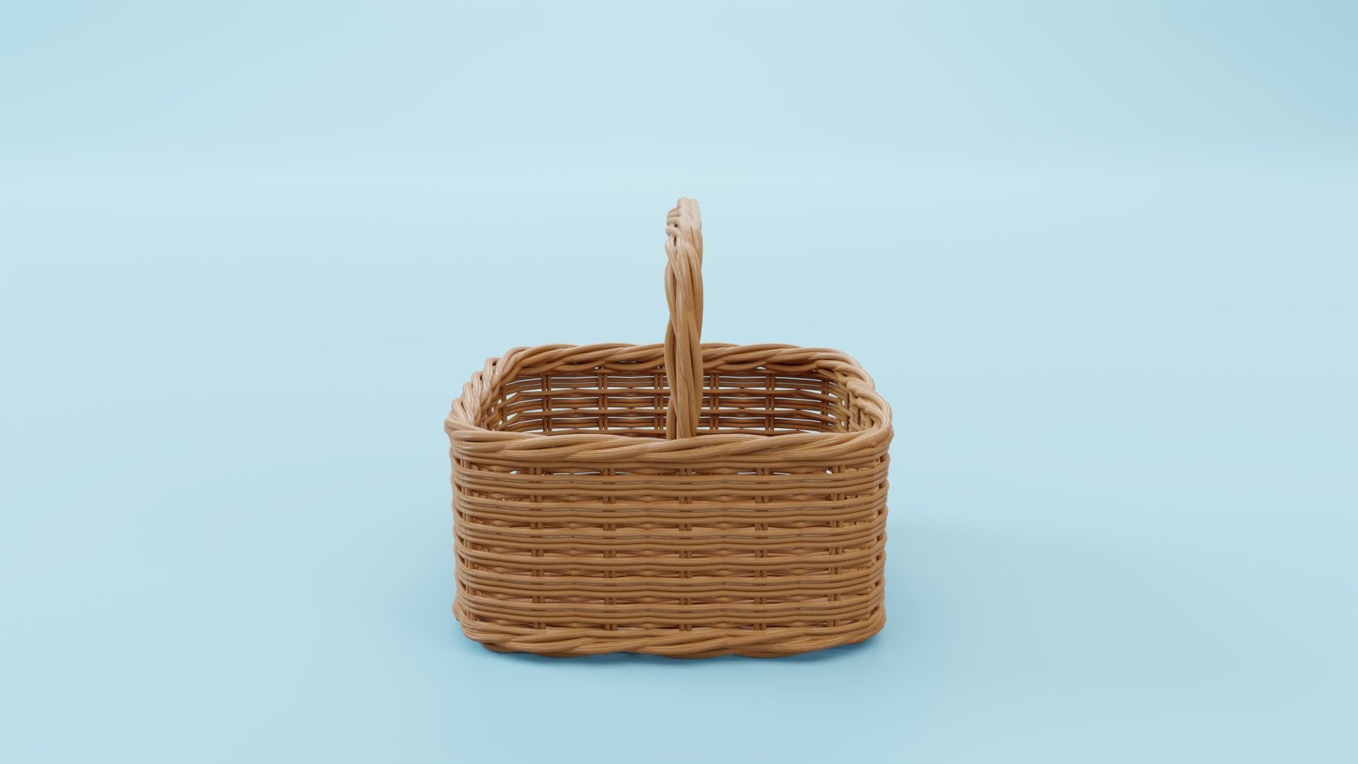 Wicker fruit basket 3D Model 3D model_1