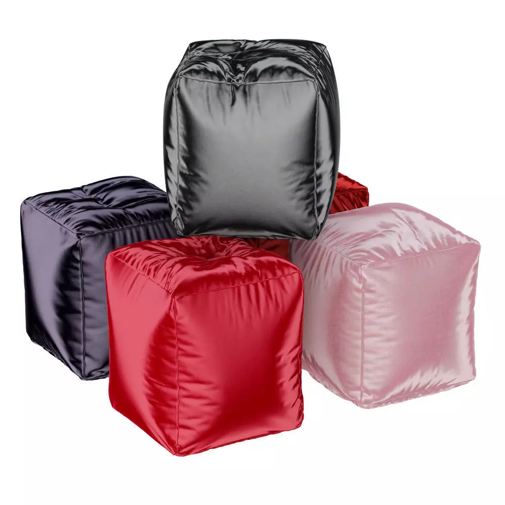 Oxford Colored Poufs Collection 3D model