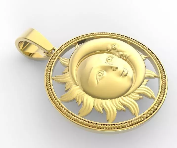 sun and moon 3D print model_0