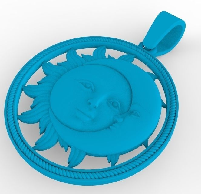sun and moon 3D print model_10