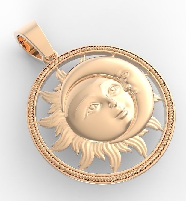 sun and moon 3D print model_5