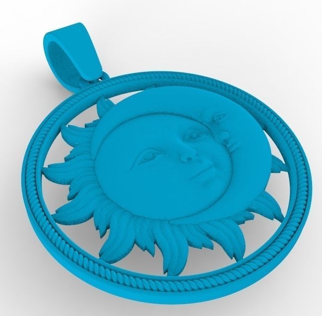 sun and moon 3D print model_11