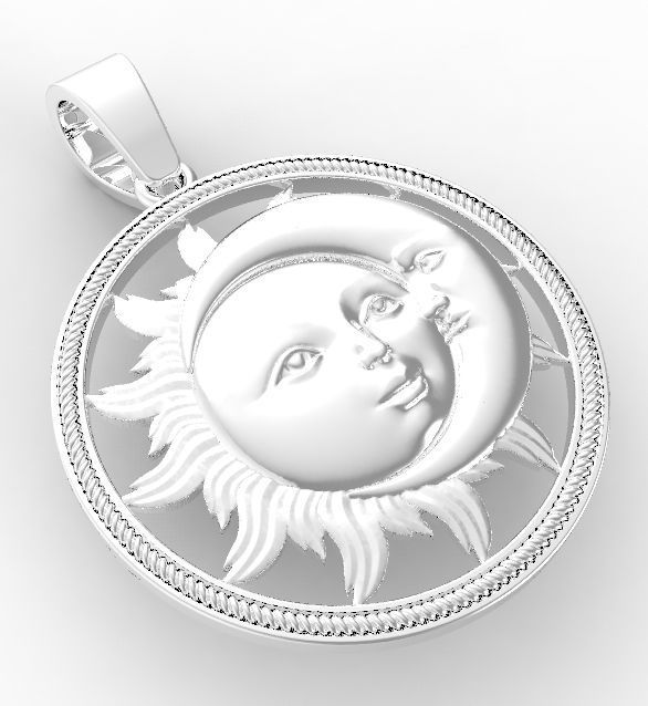 sun and moon 3D print model_7