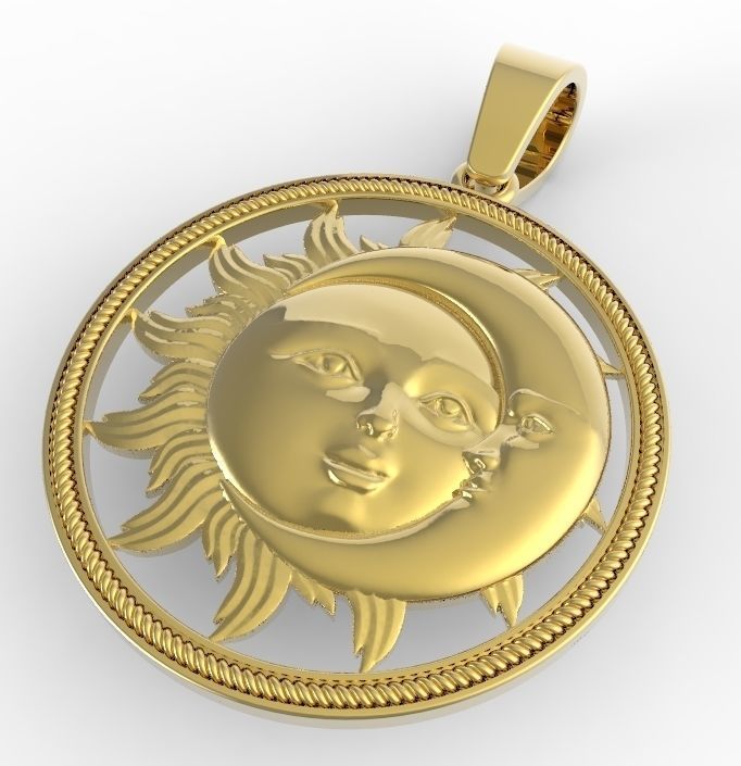 sun and moon 3D print model_2