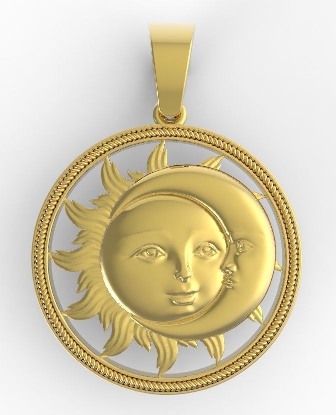 sun and moon 3D print model_1