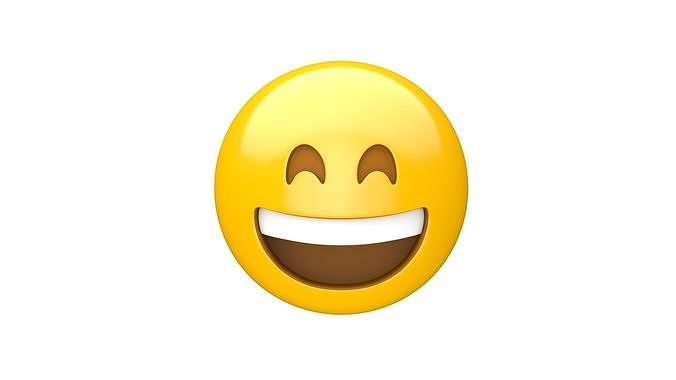 Apple Grinning Face with Smiling Eyes 3D model