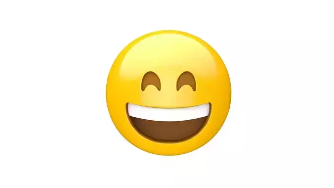 Apple Grinning Face with Smiling Eyes