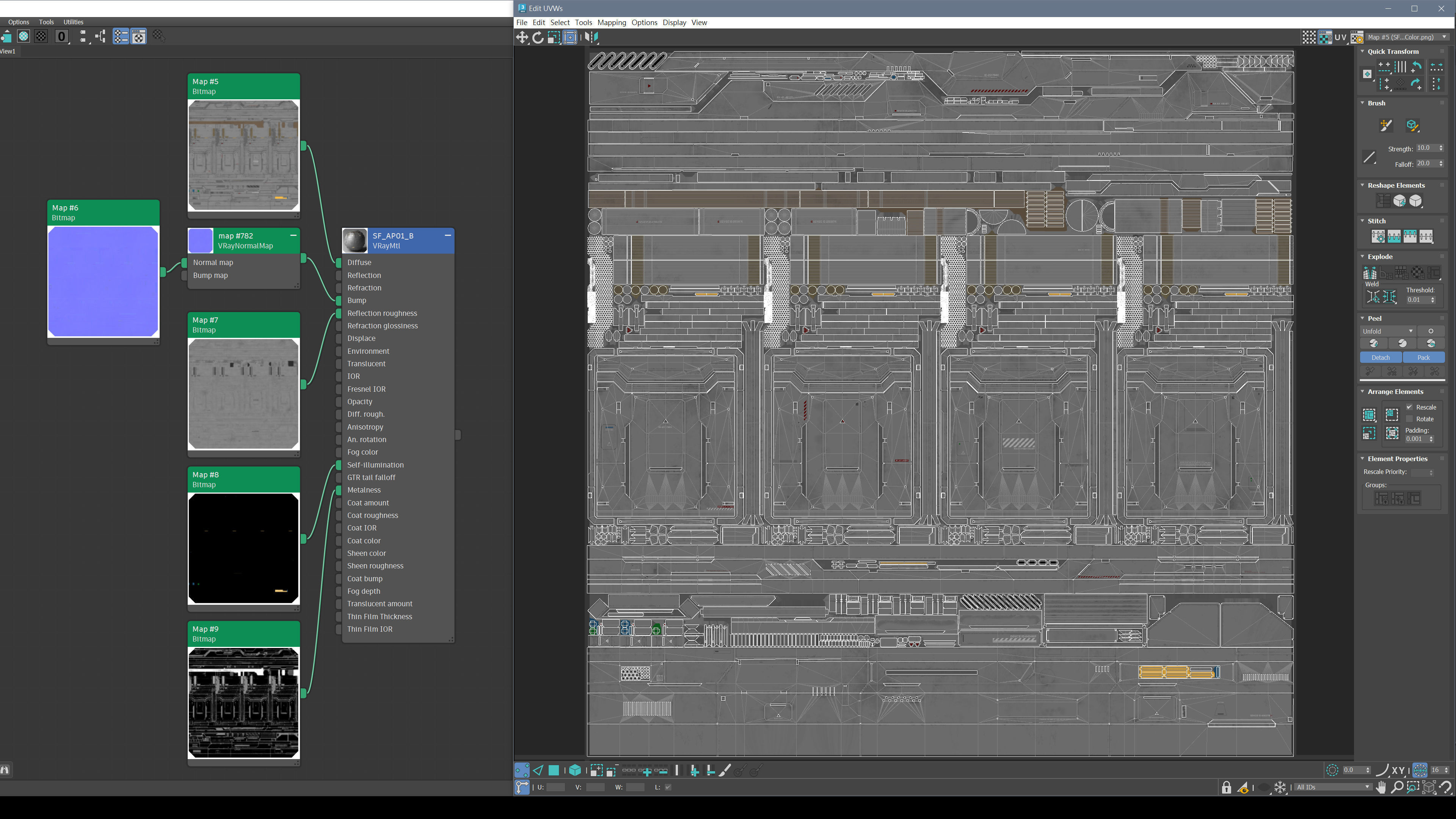 Sci-Fi Architecture Panels Kit Vol 01-PBR Low-poly 3D model_13