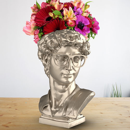David Head Planter 3D print model