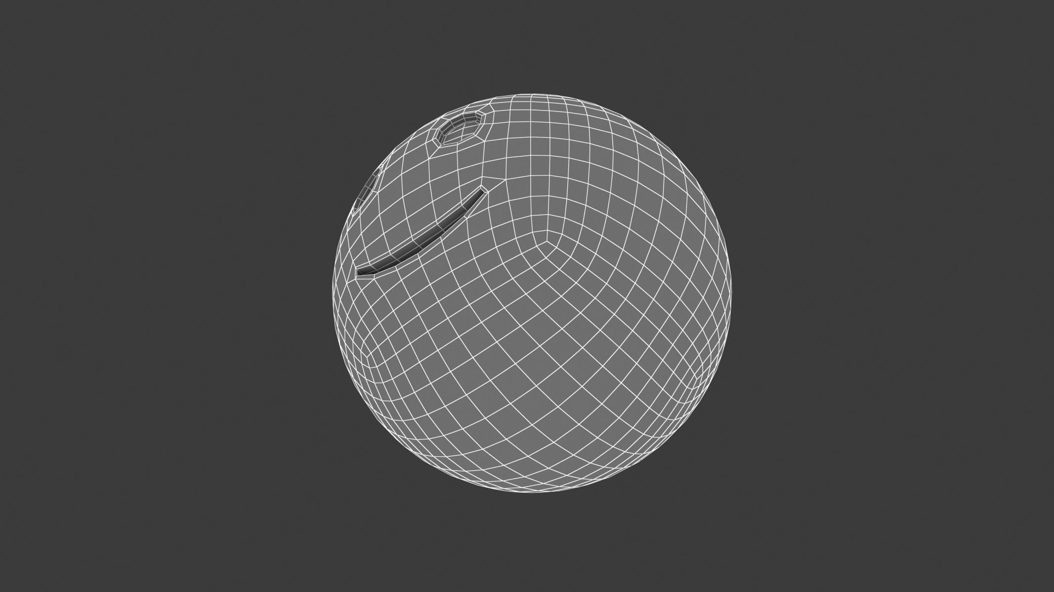 Apple Slightly Smiling Face 3D model_9