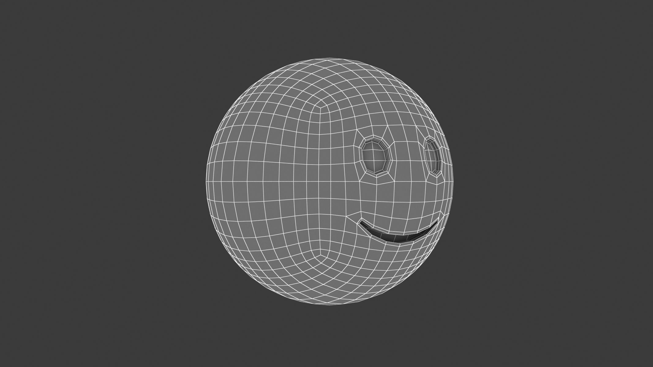 Apple Slightly Smiling Face 3D model_6