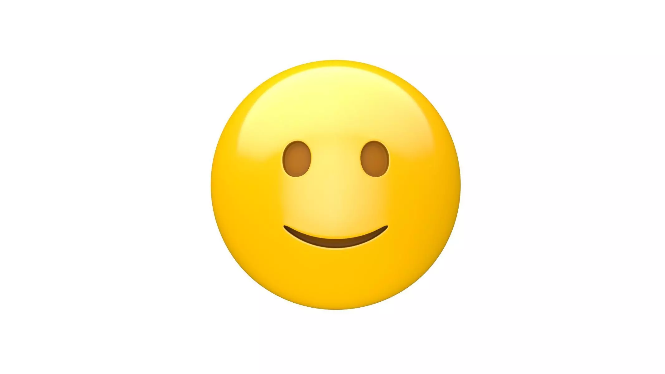 Apple Slightly Smiling Face 3D model_0