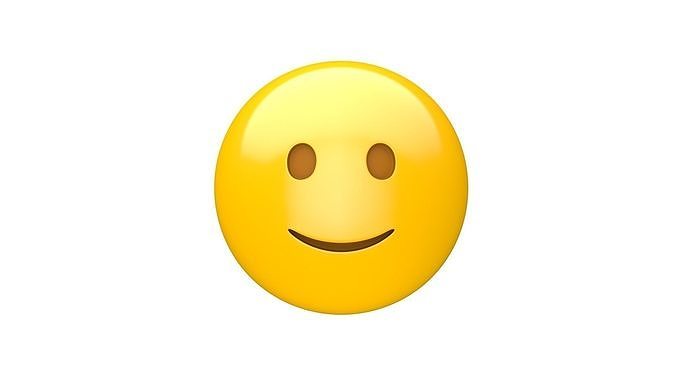 Apple Slightly Smiling Face 3D model