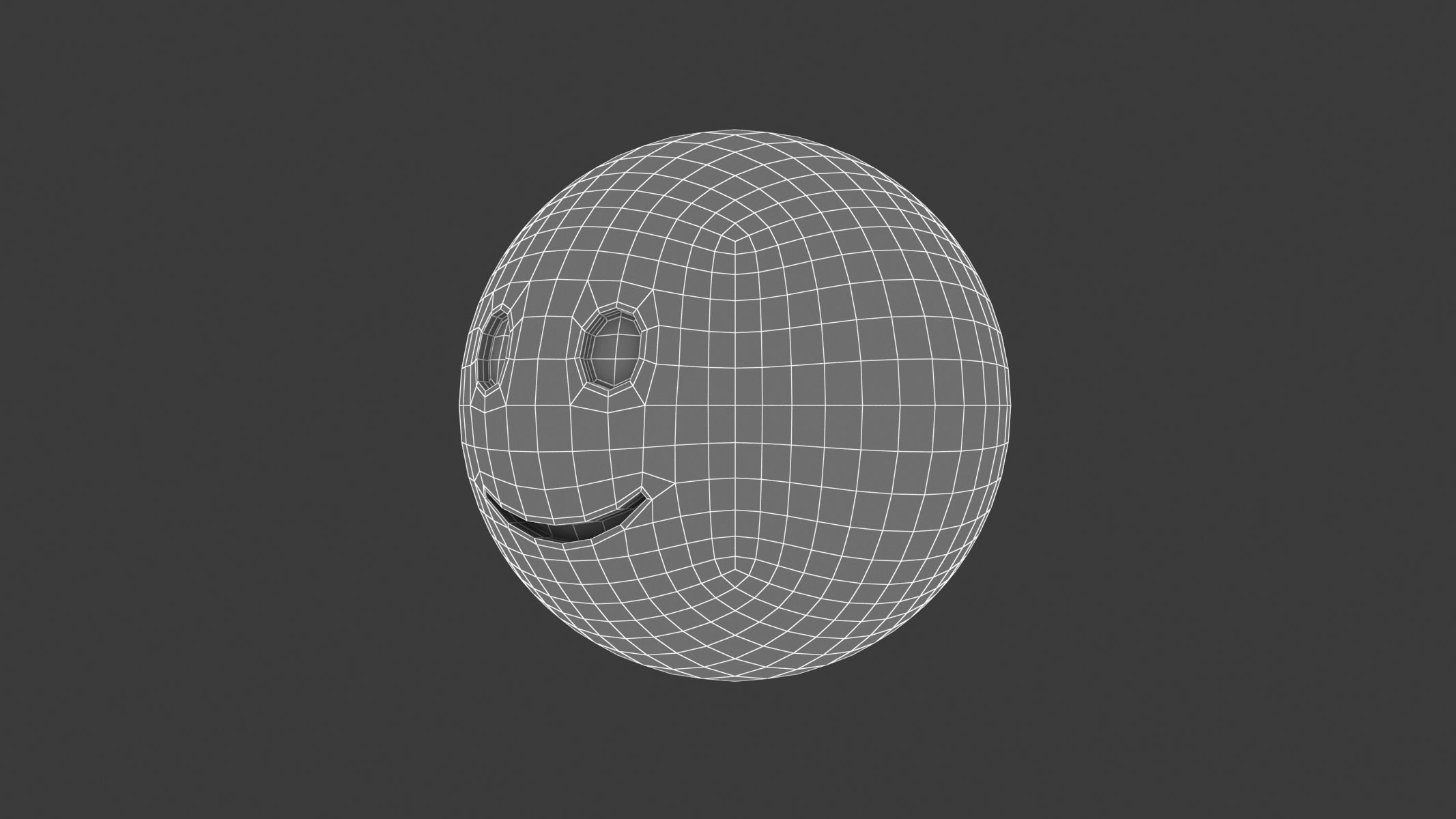 Apple Slightly Smiling Face 3D model_7