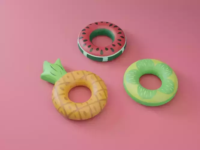 Inflatable Fruits Float 3 in 1 3D Model