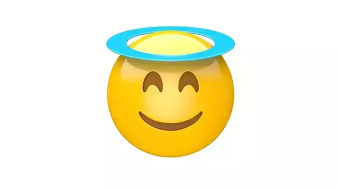 Apple Smiling Face with Halo