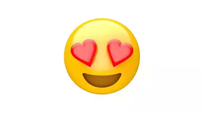 Apple Smiling Face with Heart-Eyes 