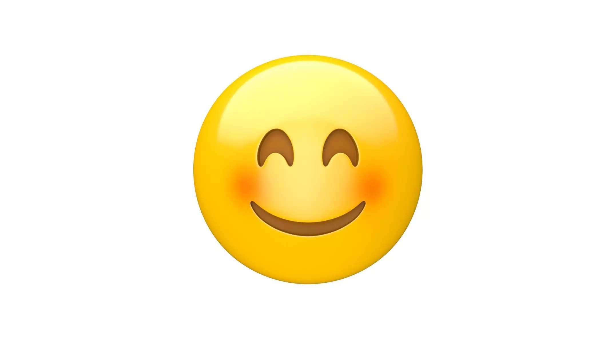 Apple Smiling Face with Smiling Eyes 3D model_0