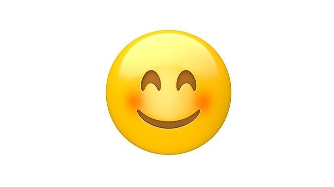 Apple Smiling Face with Smiling Eyes 3D model