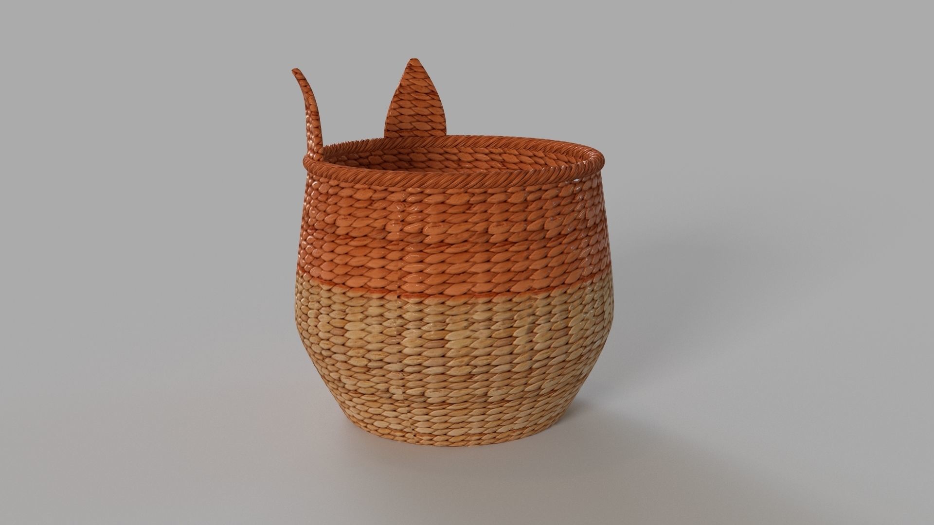 Fox Floor Bin 3D model_3