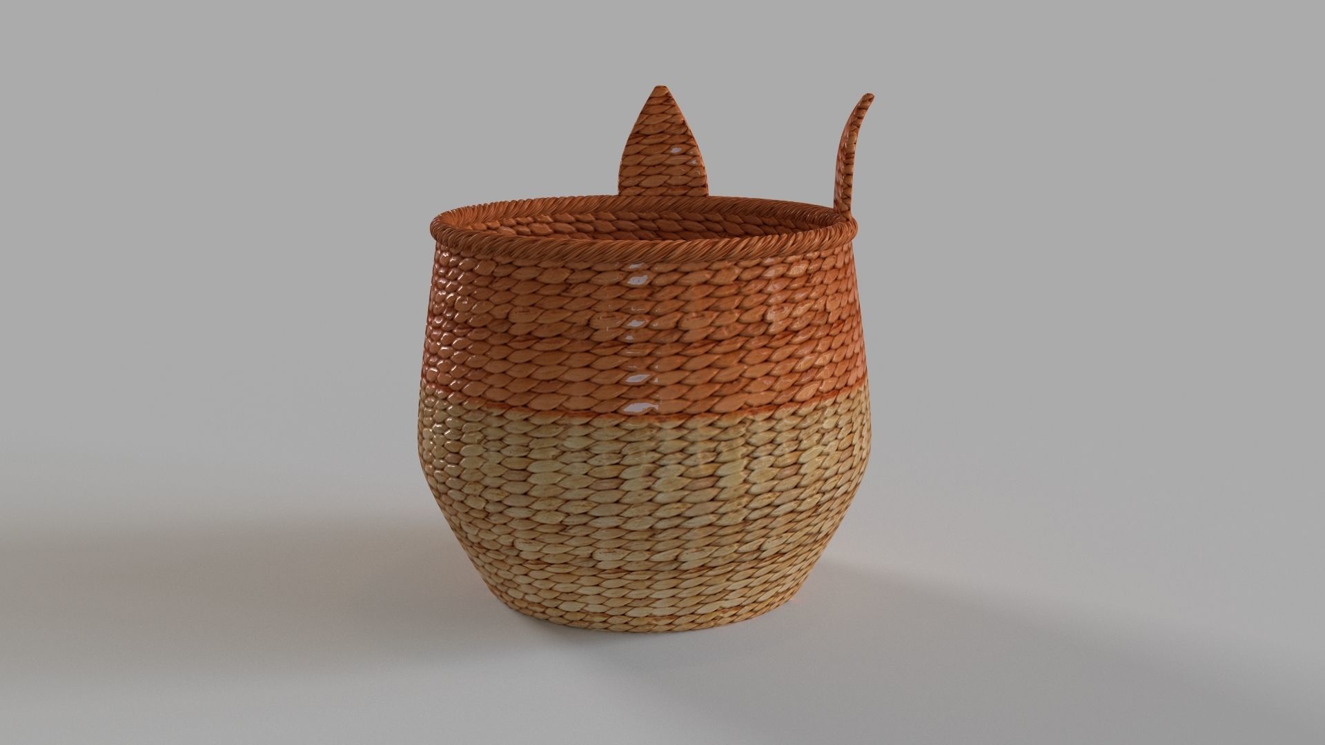 Fox Floor Bin 3D model_2