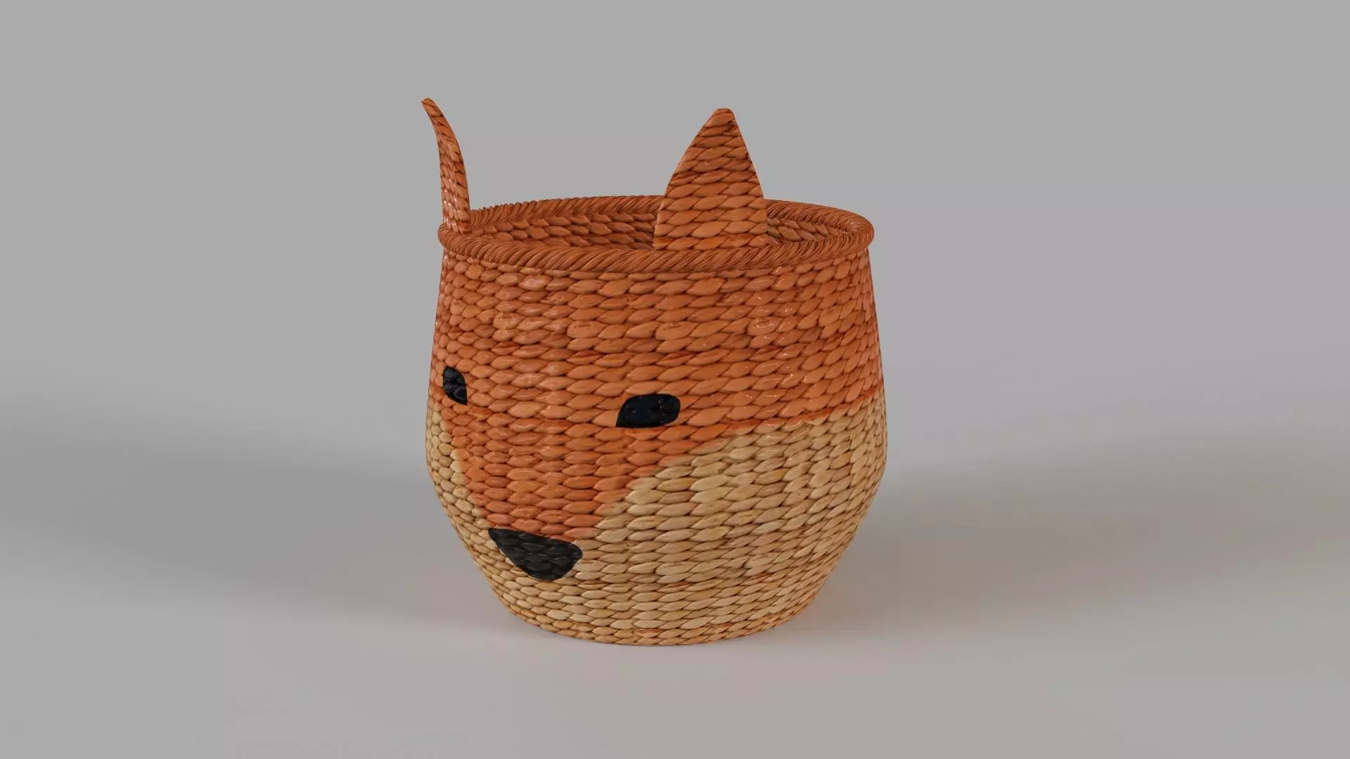 Fox Floor Bin 3D model_0
