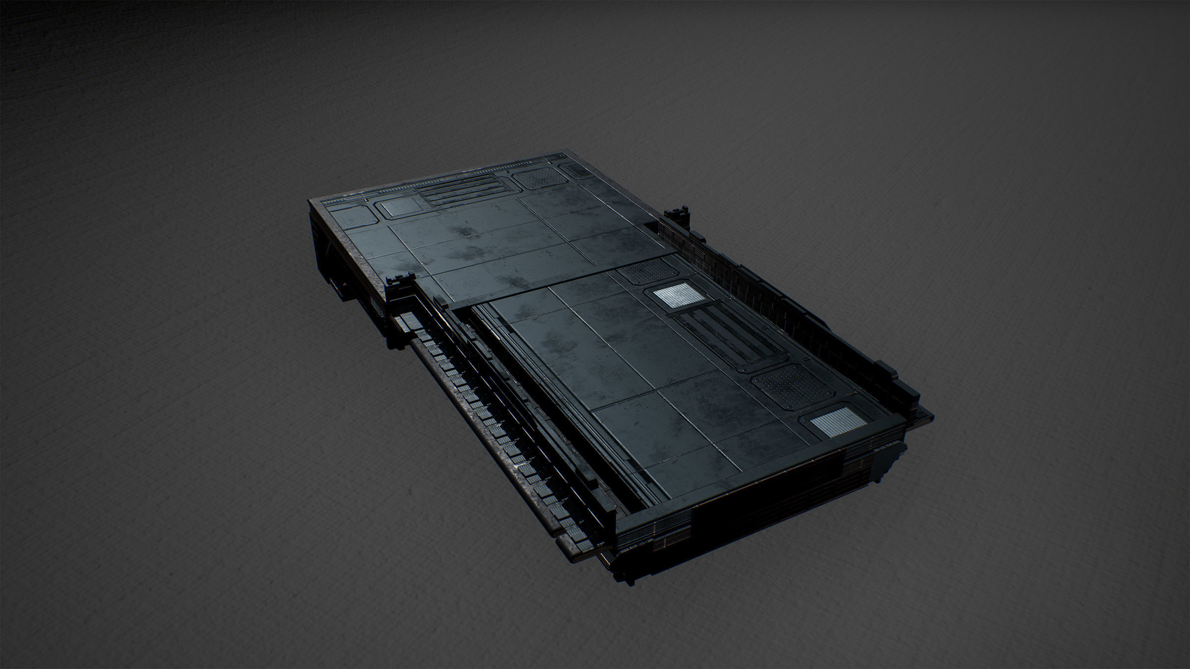 Cyberpunk Modular Bridge Game Ready Low-poly 3D model_19