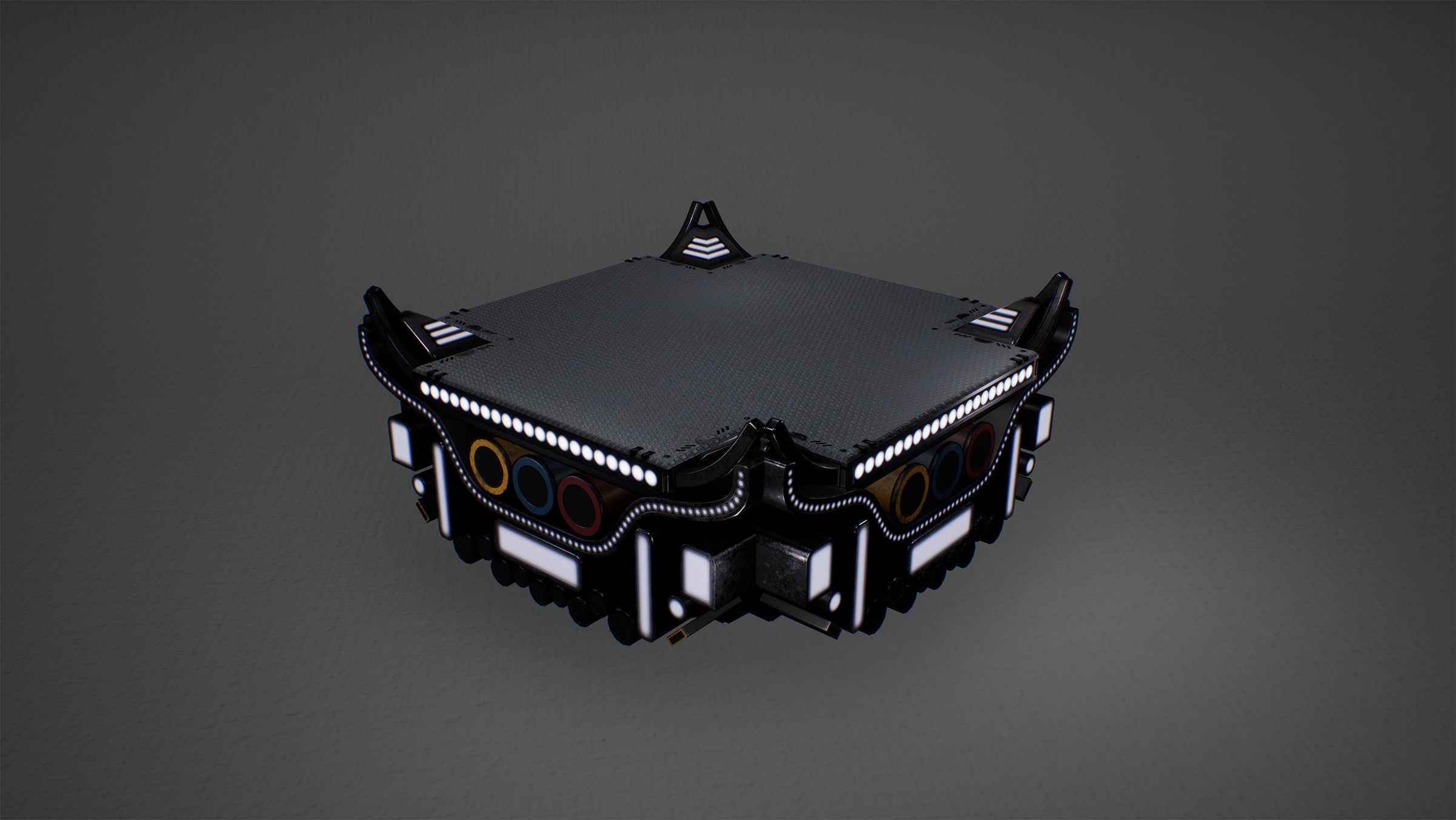 Cyberpunk Modular Bridge Game Ready Low-poly 3D model_9