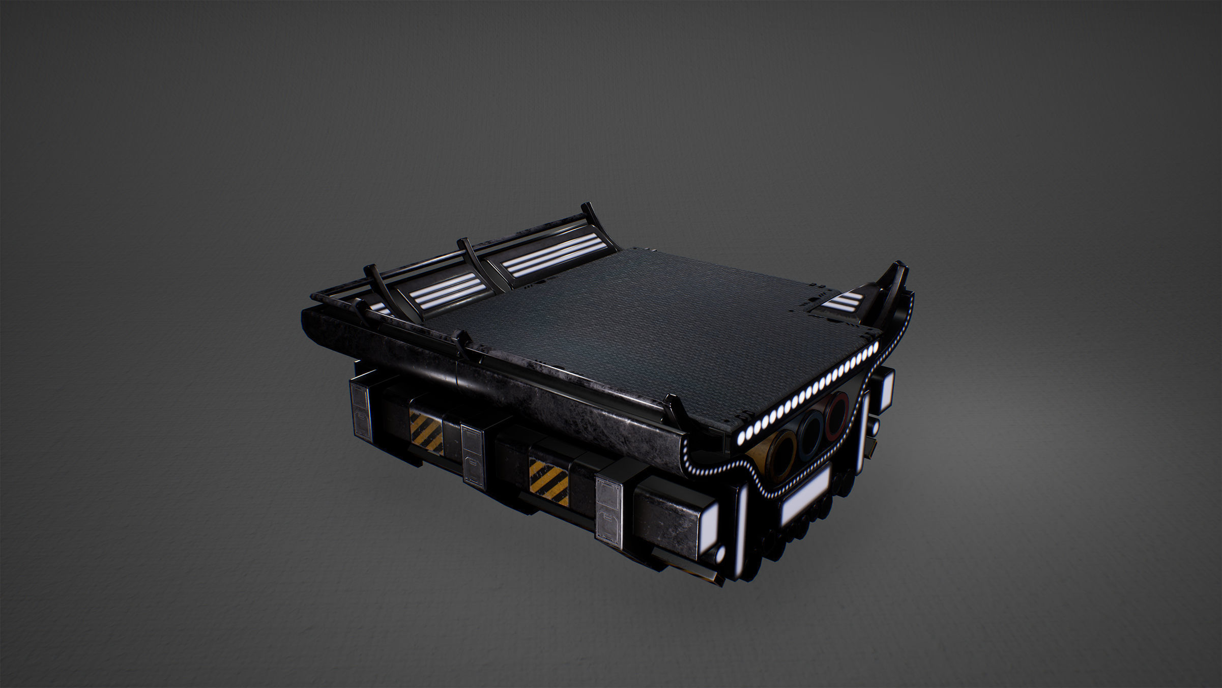 Cyberpunk Modular Bridge Game Ready Low-poly 3D model_8