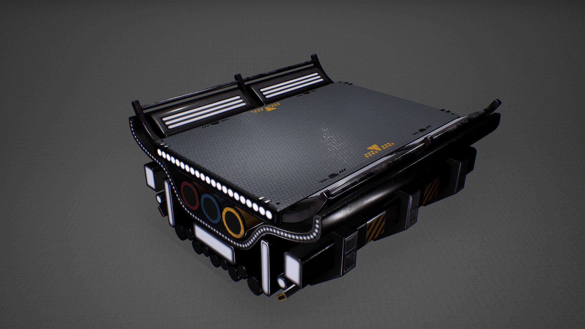 Cyberpunk Modular Bridge Game Ready Low-poly 3D model_14