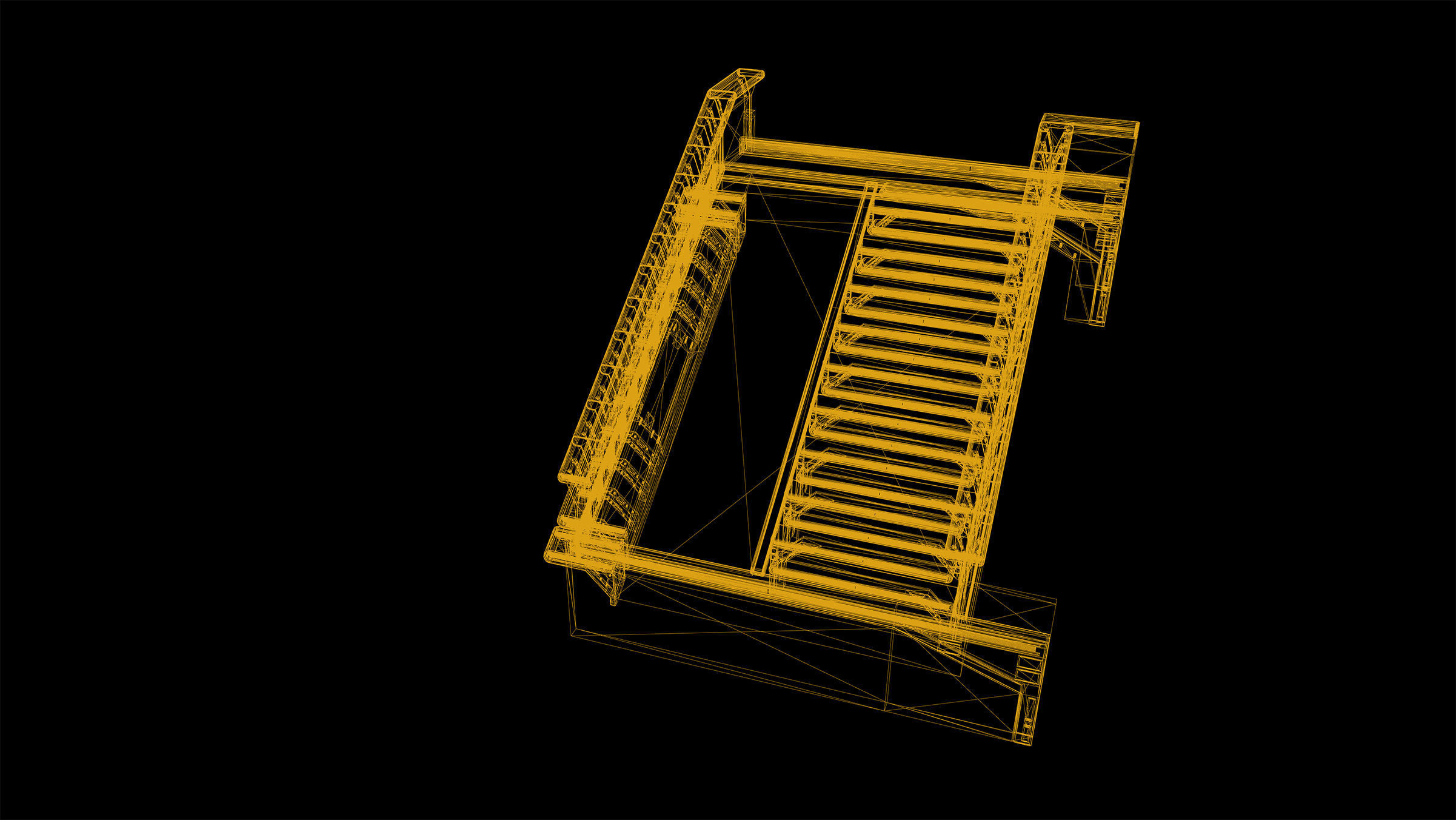 Cyberpunk Modular Bridge Game Ready Low-poly 3D model_25