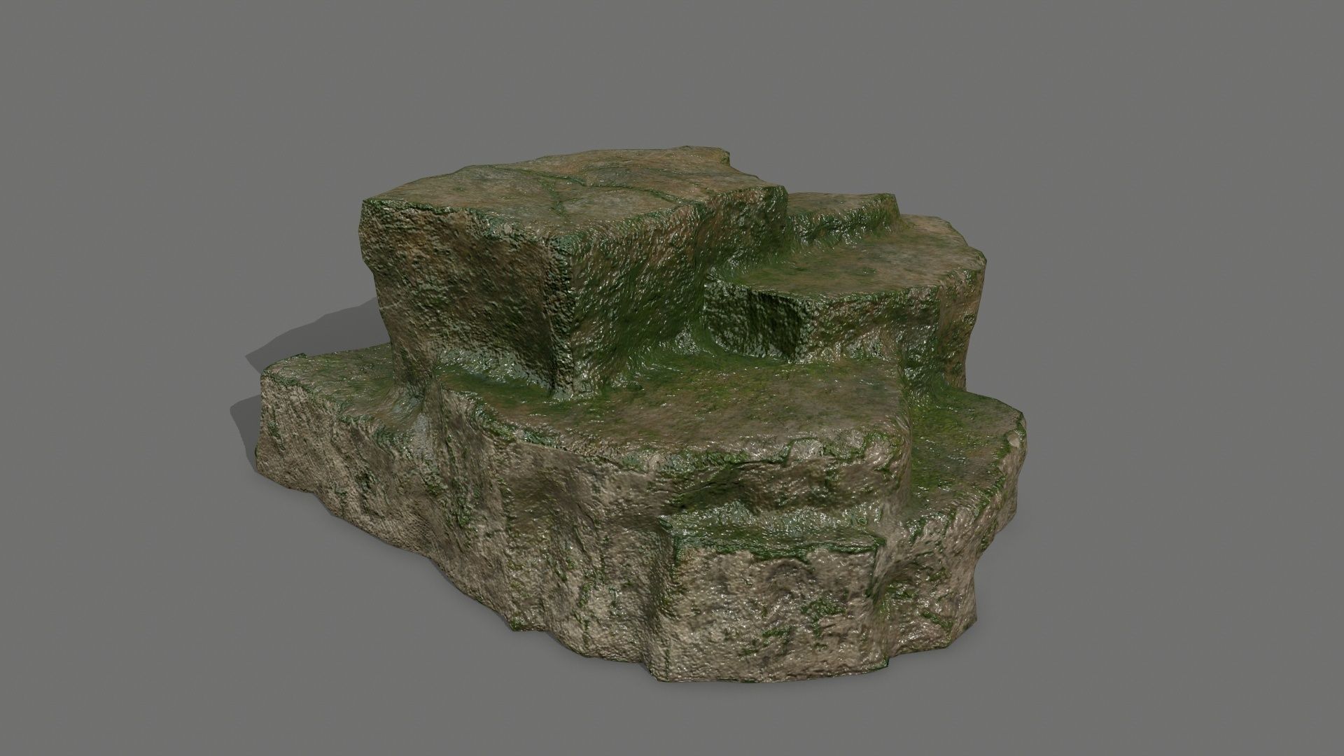 Rock Set Low-poly 3D model_2