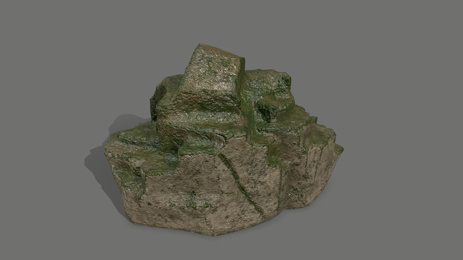 Rock Set Low-poly 3D model_9