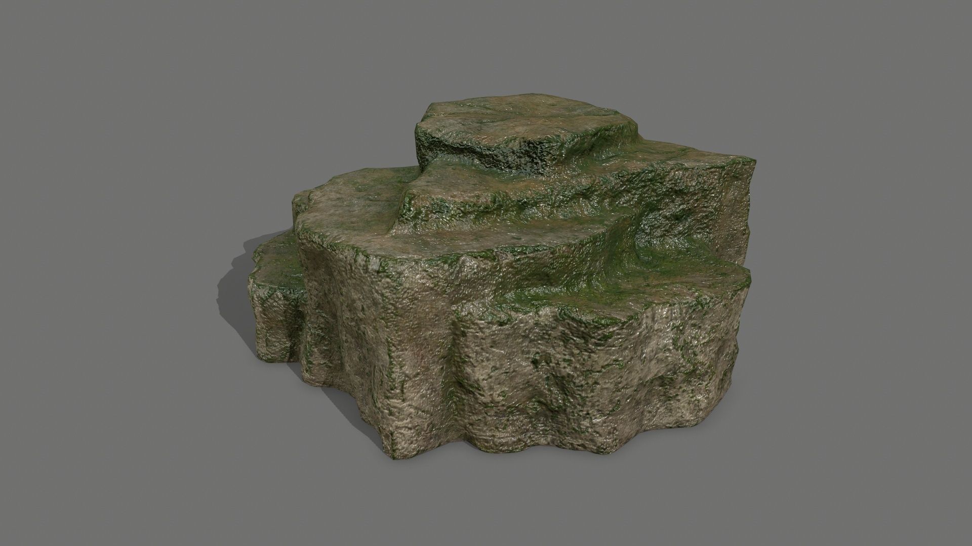Rock Set Low-poly 3D model_4