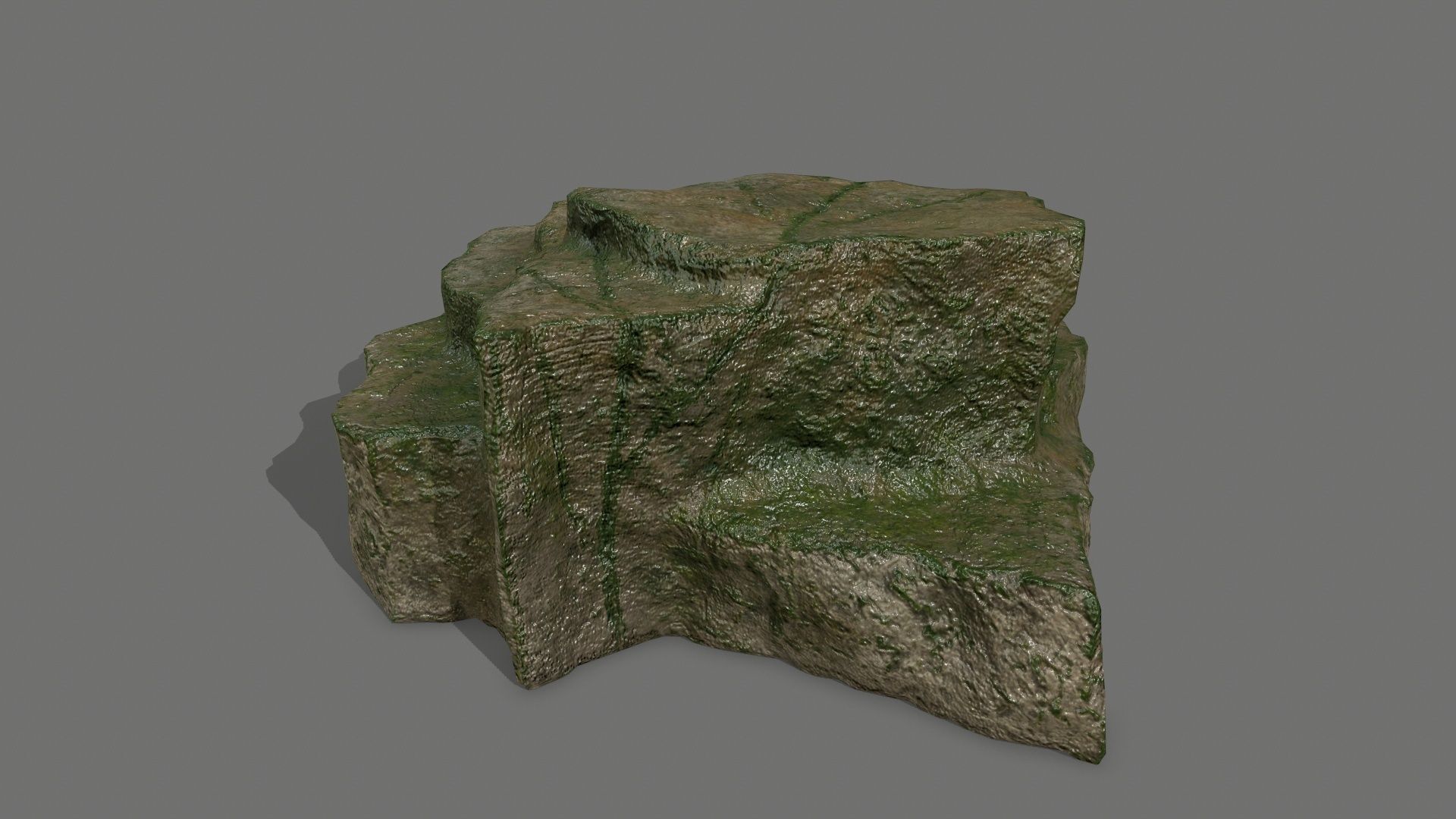 Rock Set Low-poly 3D model_3