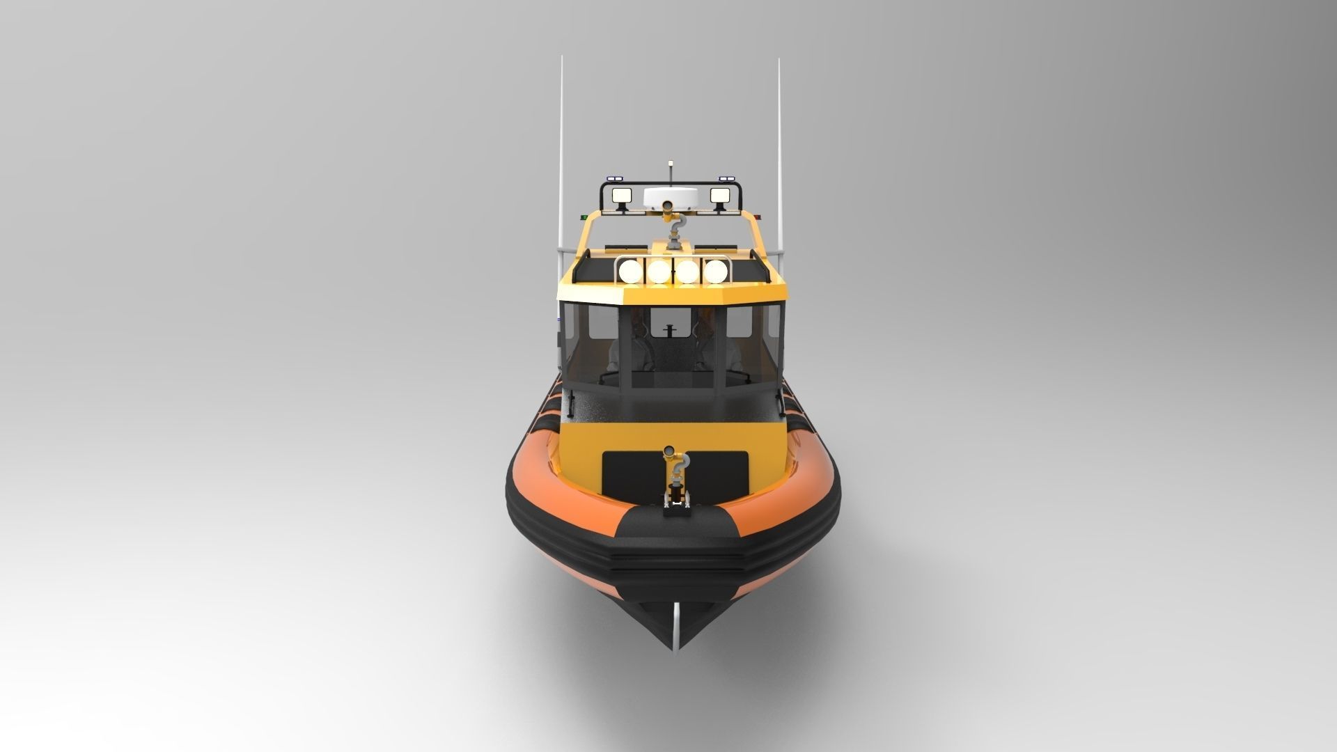 Patrol boat 3D model_1