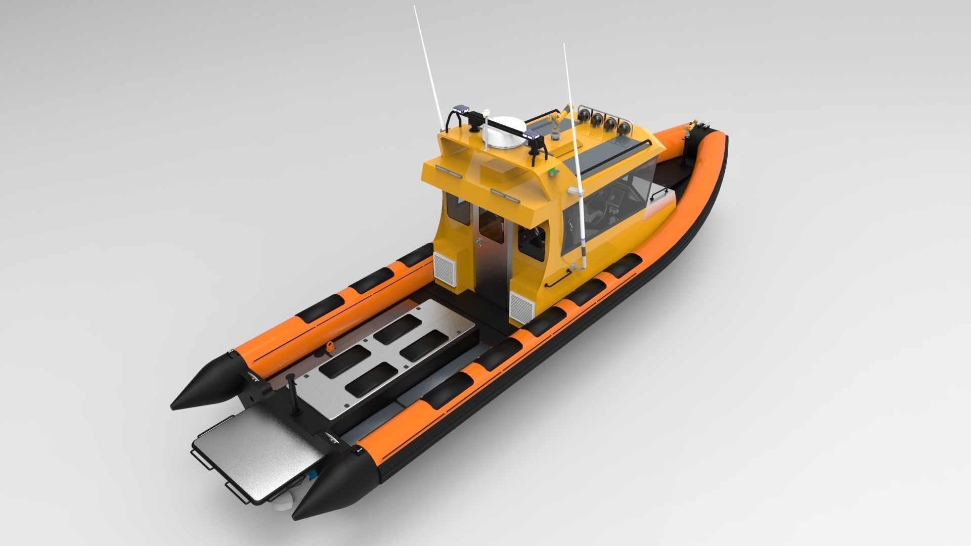 Patrol boat 3D model_9