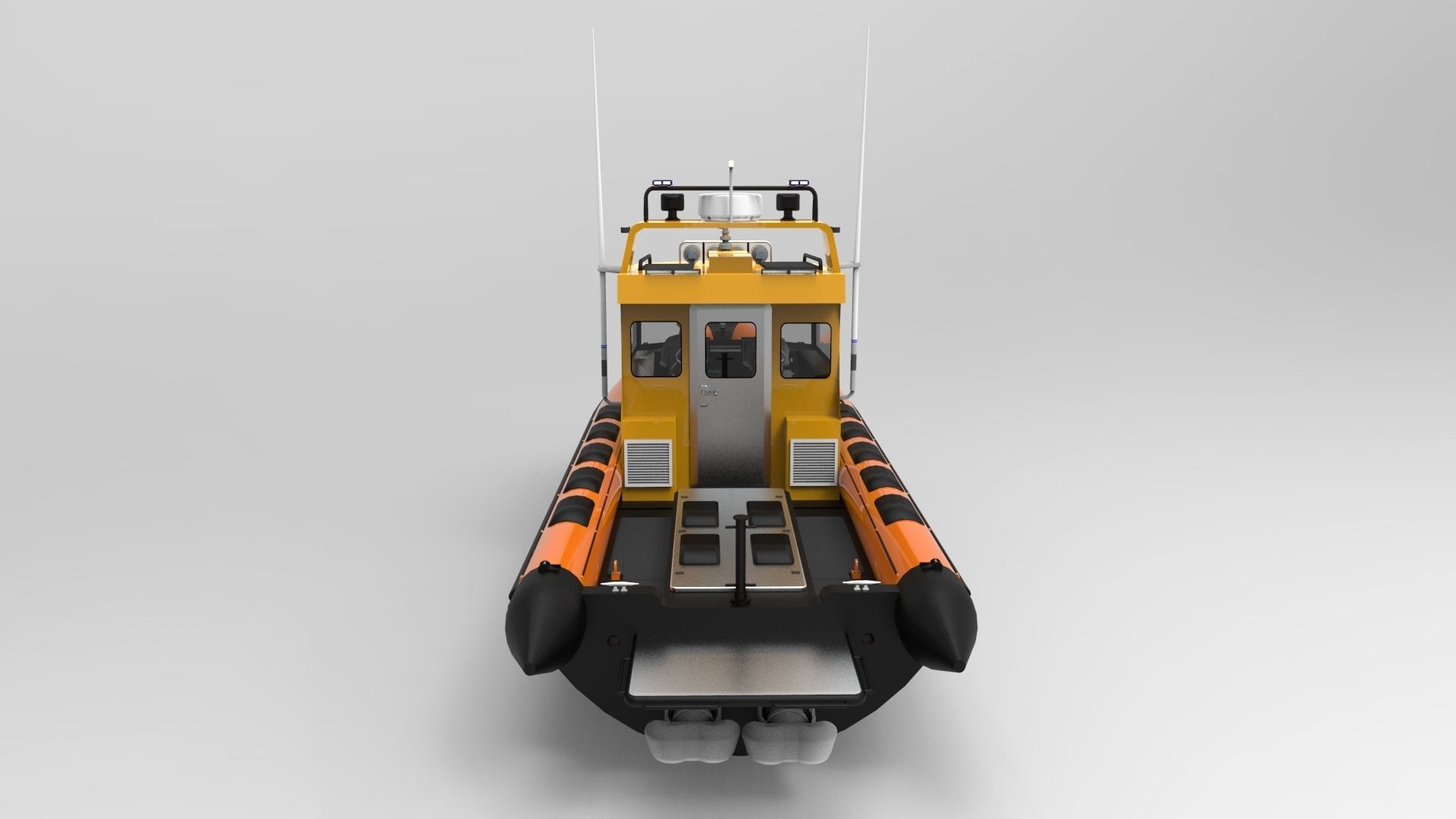 Patrol boat 3D model_2
