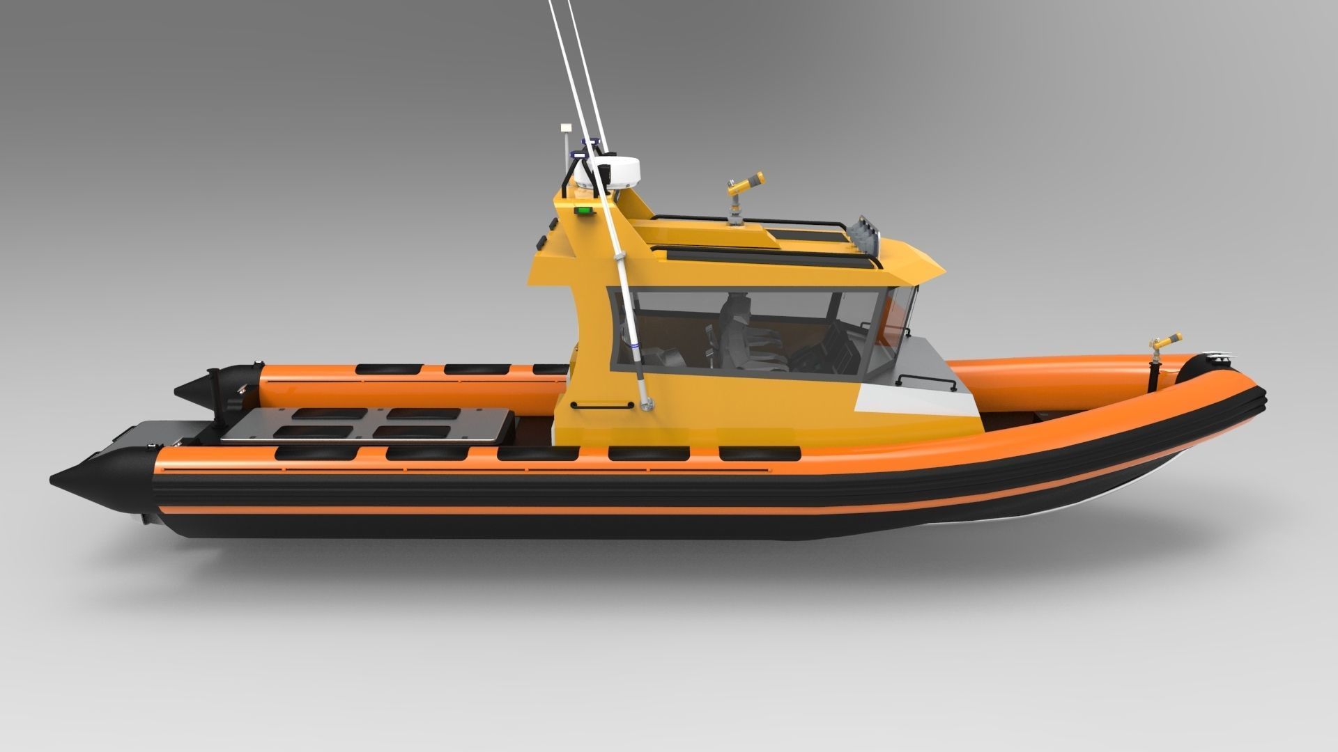 Patrol boat 3D model_3